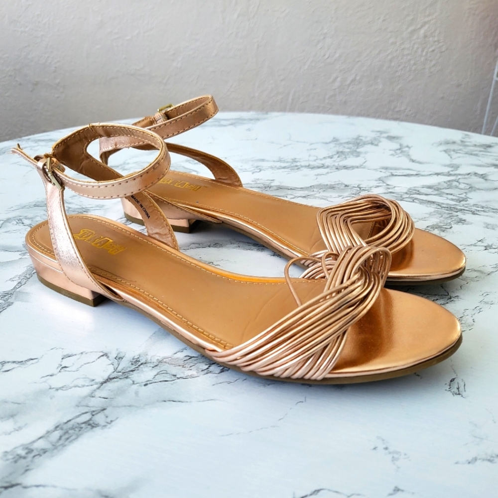 Rose Gold Sandals Size 9